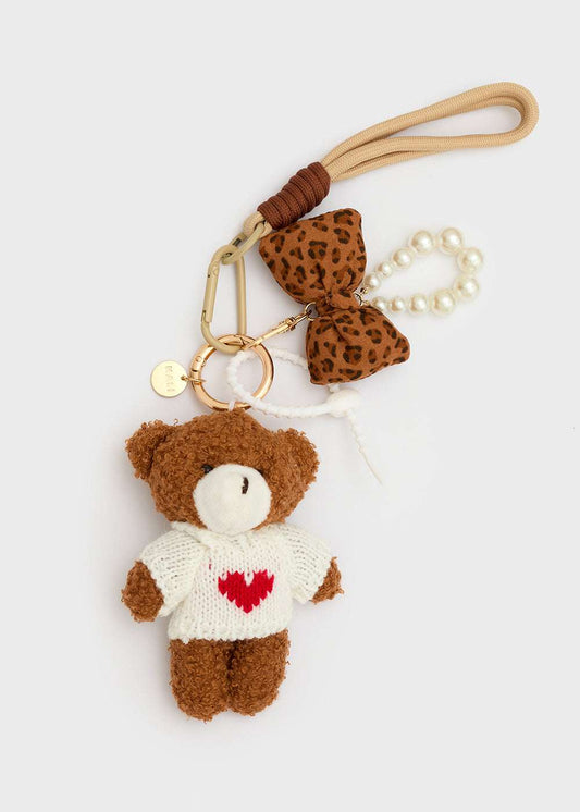 PORTACHIAVI TEDDY+FIOCCO BIANCO NALÌ