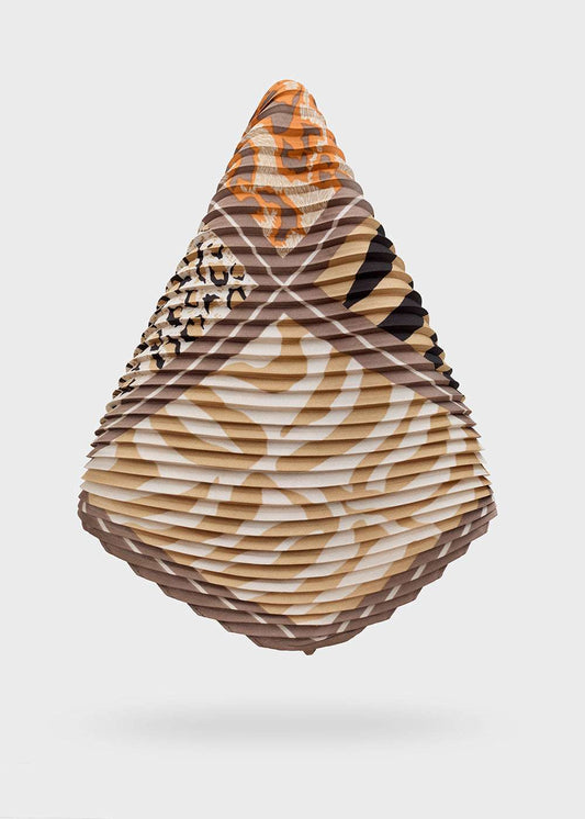 FOULARD ANIMALIER MIX PLISSE MARRONE NALÍ