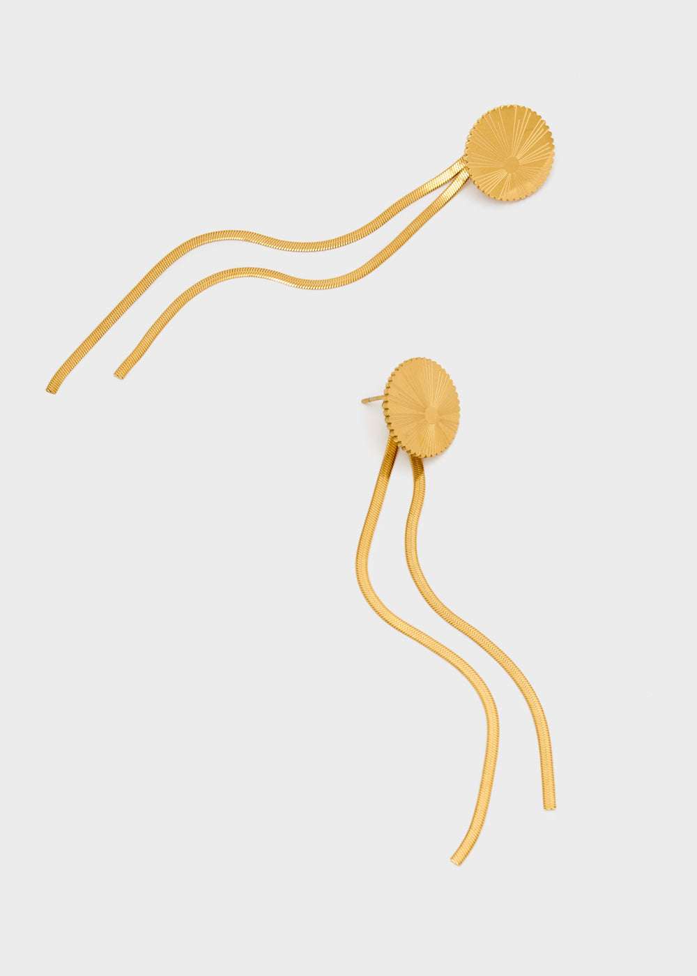 ORECCHINI 2 FILI ACC.INO. PLA. ORO 18 NALÍ