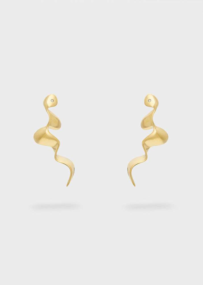 ORECCHINI WAVES PENDENTI ORO NALÍ
