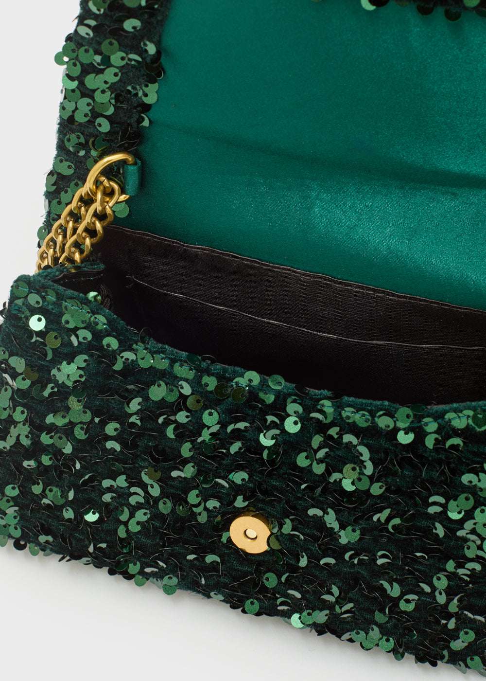 BORSA MARA A SPALLA PAILLETTES VERDE NALÌ