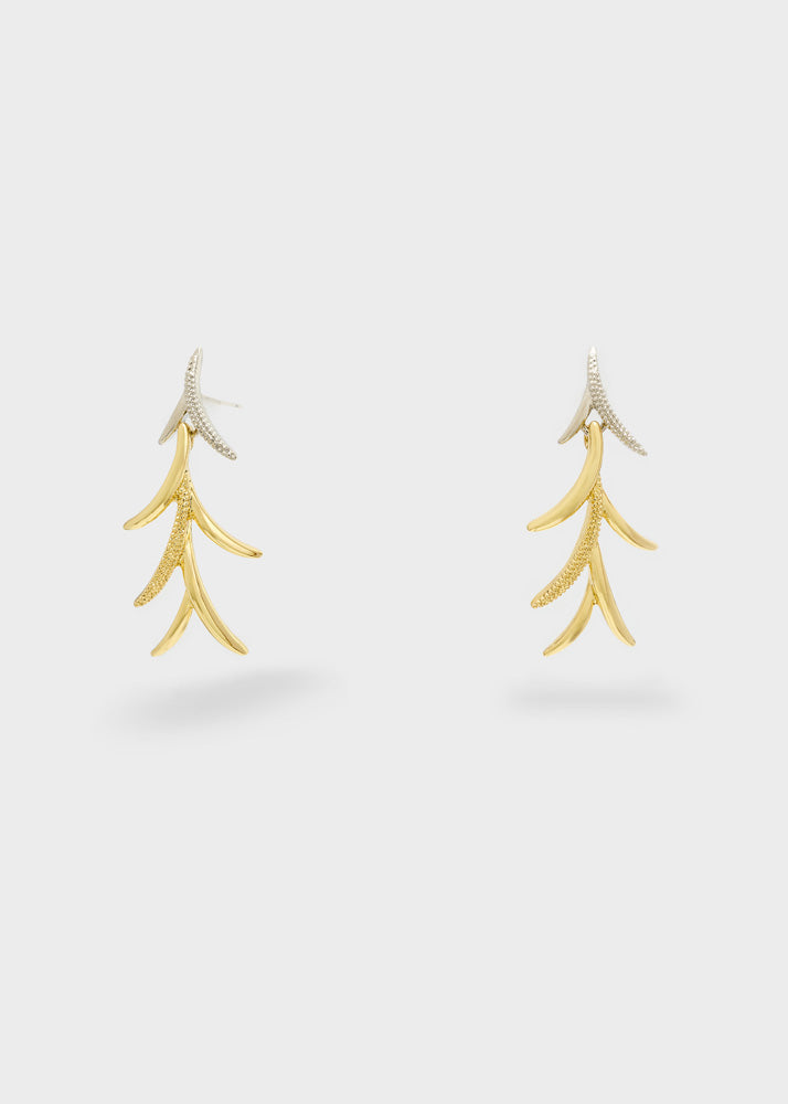 ORECCHINI TWIG PENDENTI ARGENTO/ORO NALÍ