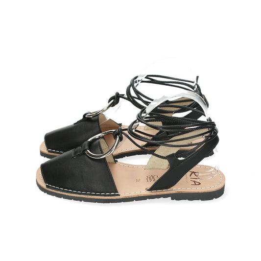 SANDALI MINORCHINI TARRACO NERI RIA