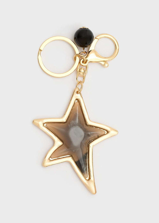 PORTACHIAVI/CHARM STAR RESINA GRIGIO NALÌ