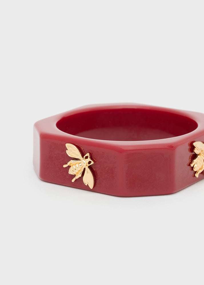 BRACCIALE BEE RIGIDO BORDEAUX NALÍ