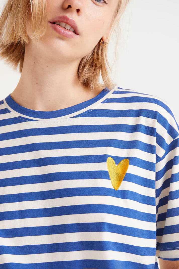 T-SHIRT RIGHE BLU COMPANIA FANTASTICA