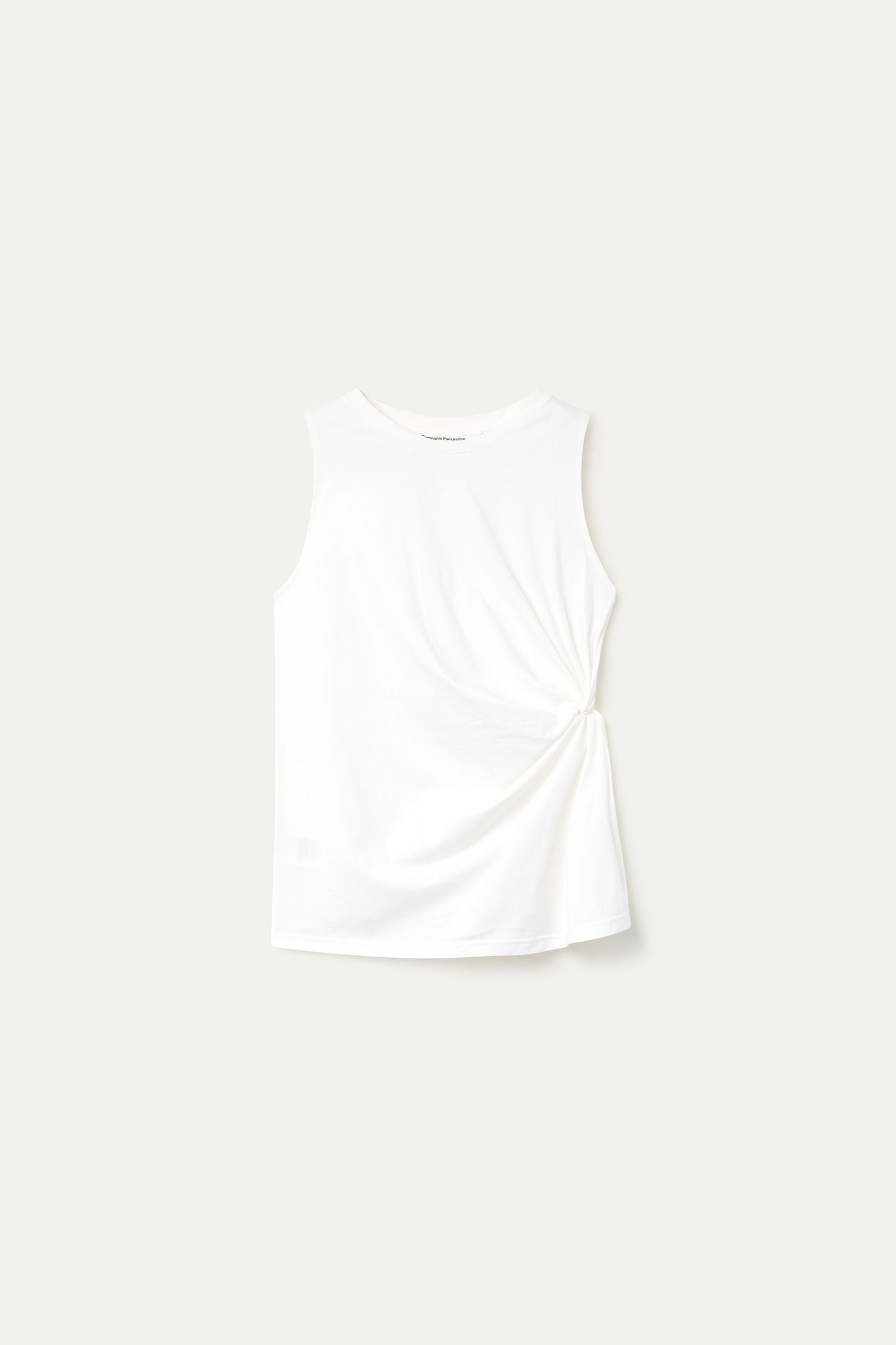 T-shirt bianca in cotone drappeggio COMPANIA FANTASTICA