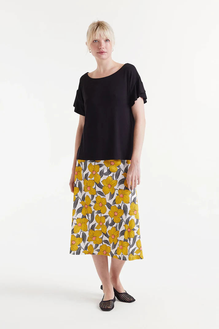 T-SHIRT VOLANT NERO COMPANIA FANATASTICA