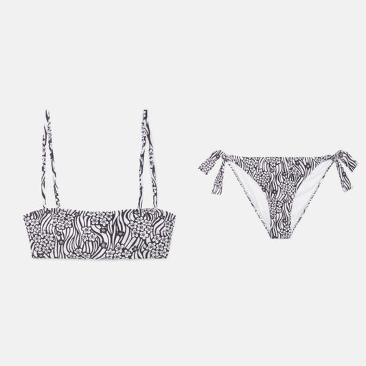 BIKINI FANTASIA FLOREALE BIANCO NERO COMPANIA FANTASTICA