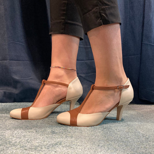 TANGHERINA BICOLORE PANNA CUOIO MONDI…