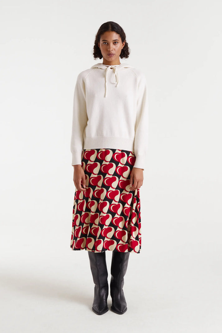 MAGLIA CON CAPPUCCIO BIANCO COMPANIA FANTASTICA