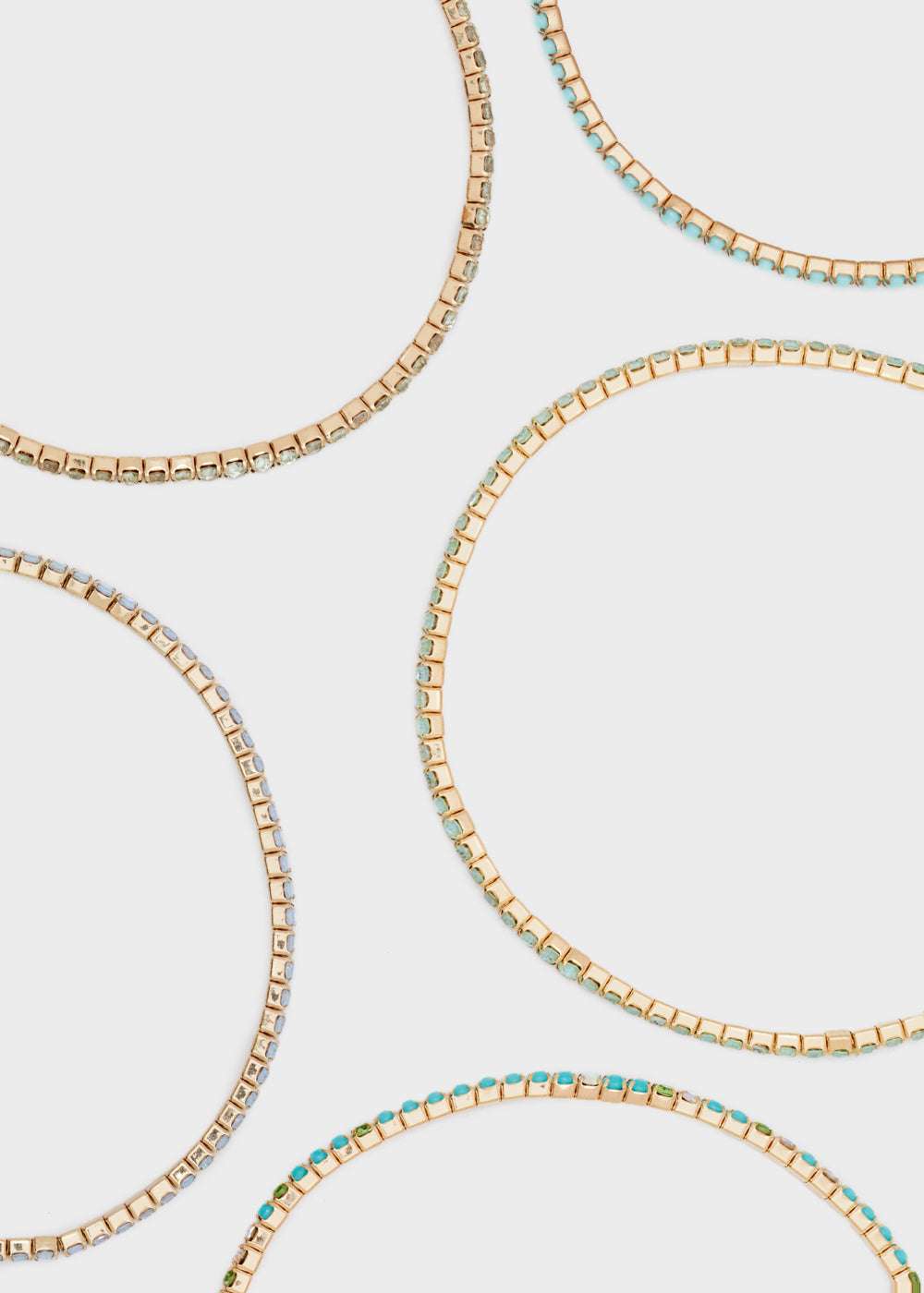 SET BRACCIALI LILY ELASTIC AZZURRO ACQUA NALÌ