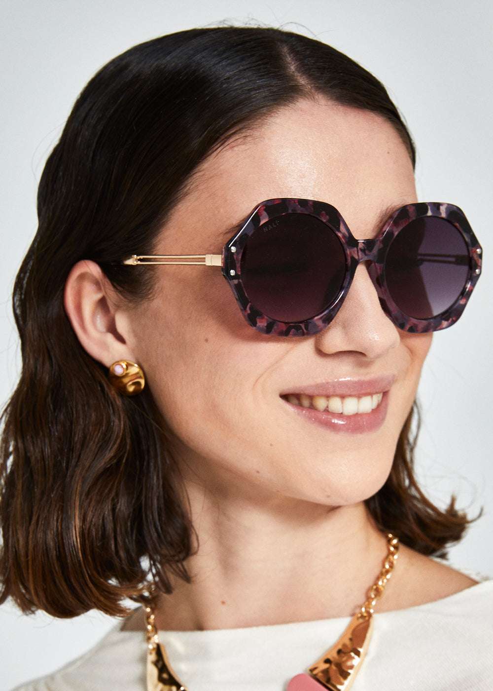 OCCHIALI MARS ESAGONALI SCREZIATI NERI NALÌ