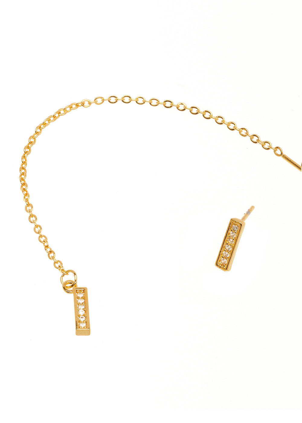 ORECCHINI LETTERA I IN ZIRCONI NALÌ