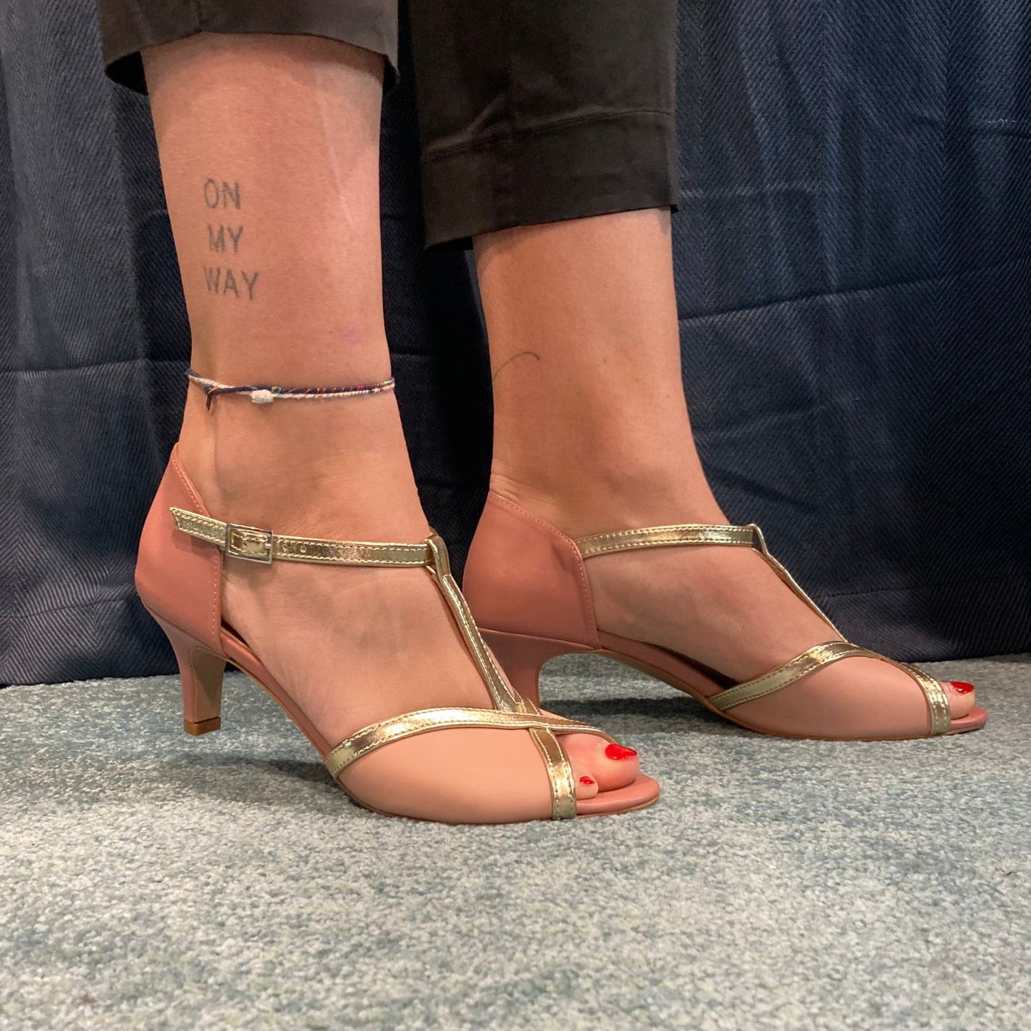 CINTURINO TANGO BICOLORE ROSA MONDI»