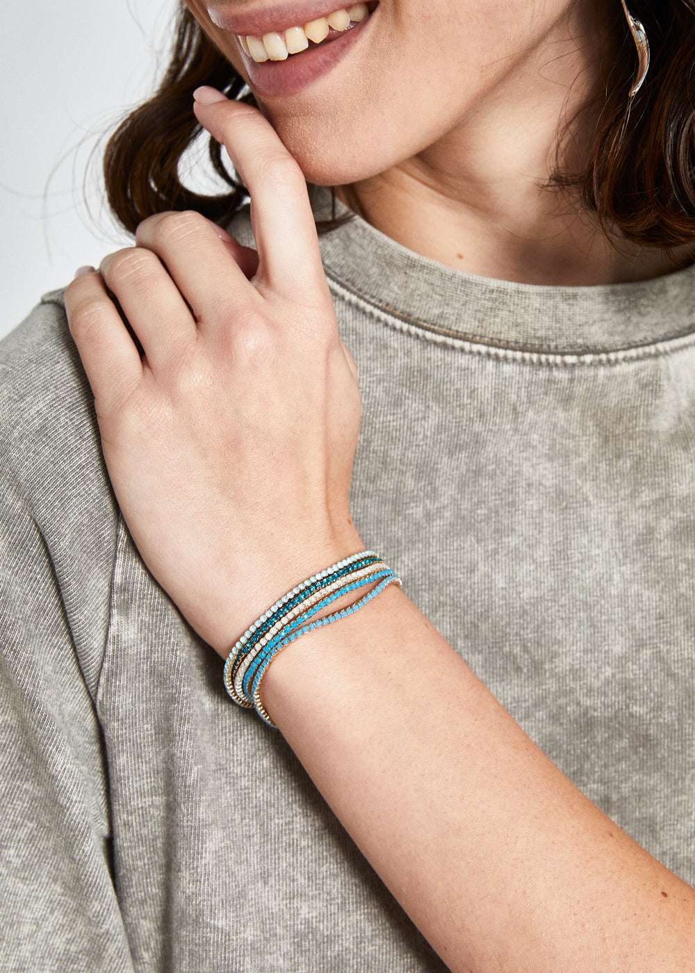 SET BRACCIALI LILY ELASTIC TURCHESE NALÌ