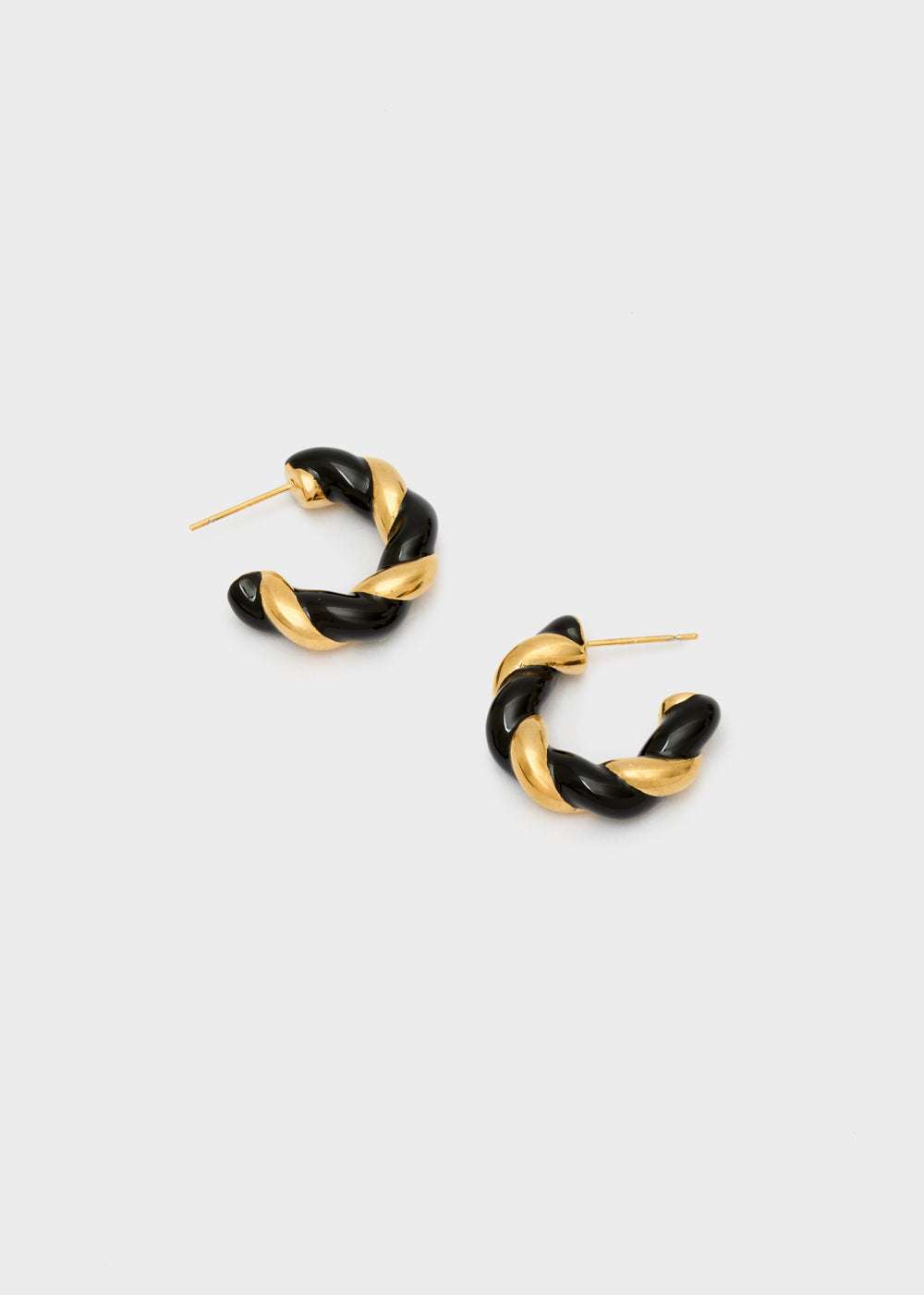 ORECCHINI LEAH CERCHIO ACC. INO. ORO/NERO NALÍ