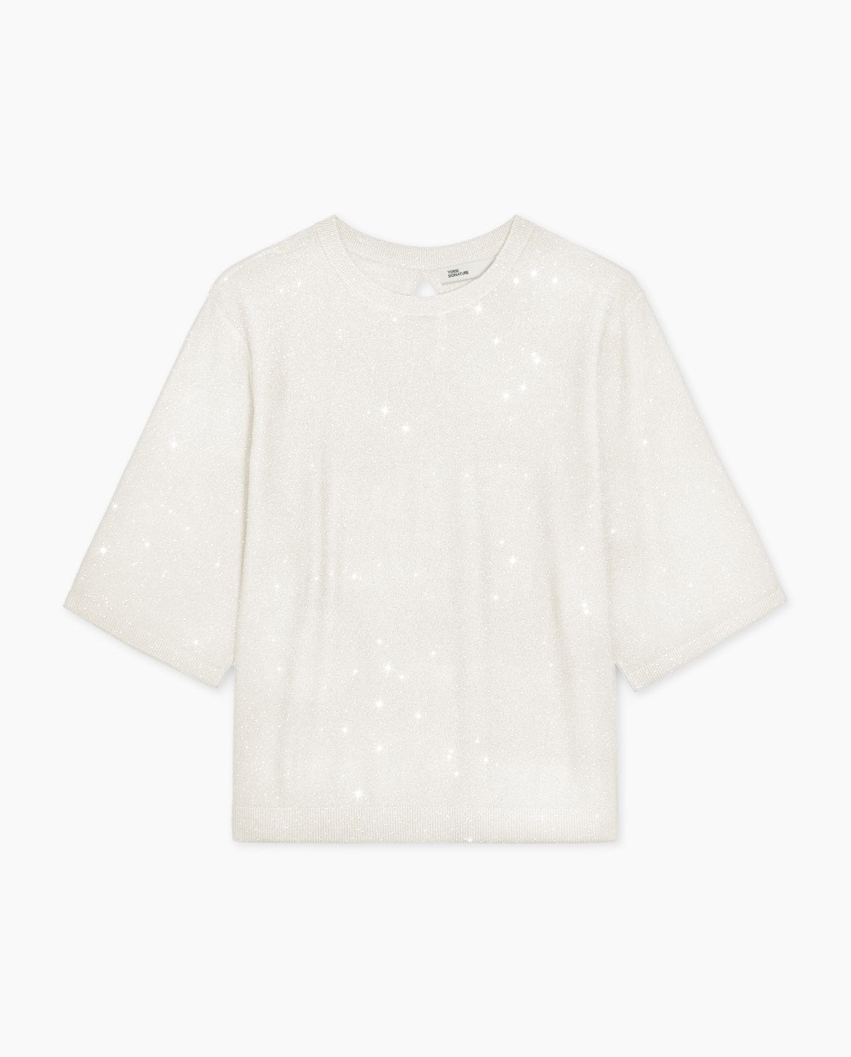 MAGLIONE ECRÙ CON PAILLETTES YERSE