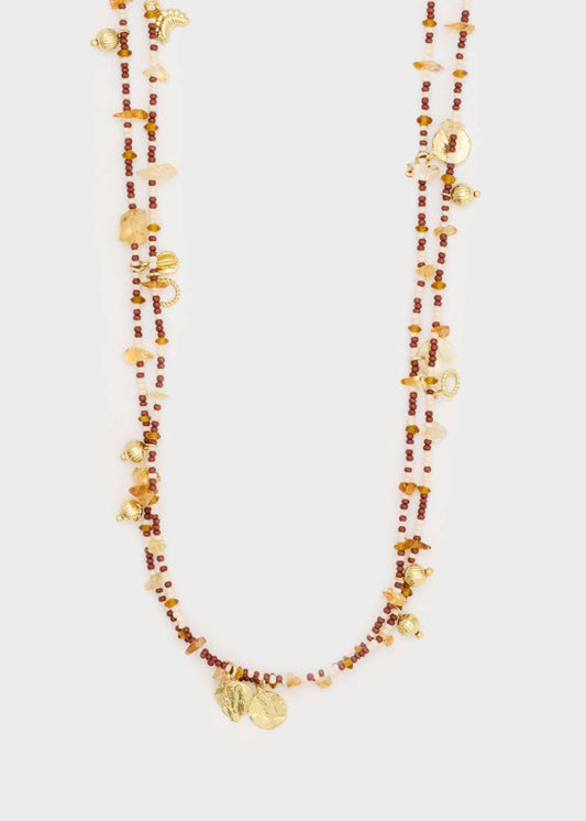 COLLANA EMY PERLINE BIANCHE + ELEMENTI ORO NALÌ
