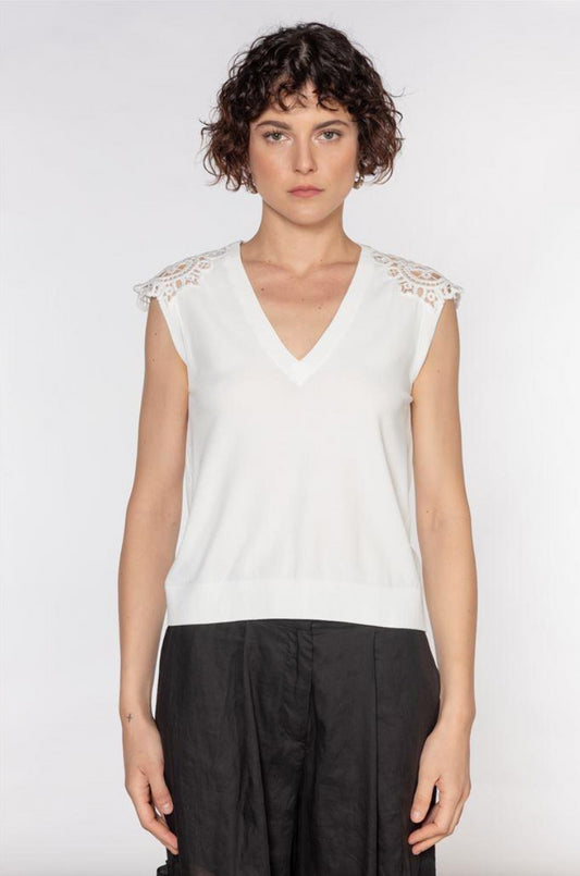 TOP INSERTO PIZZO KAOS