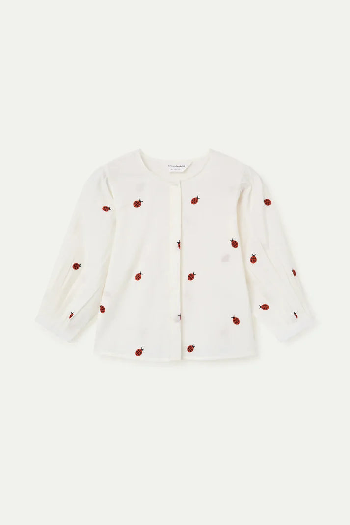 CAMICIA BIANCA RICAMO COCCINELLE COMPANIA FANTSTICA