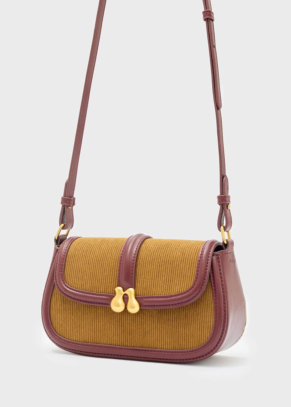 BORSA BOBBY A SPALLA VELLUTO OCRA NALÌ