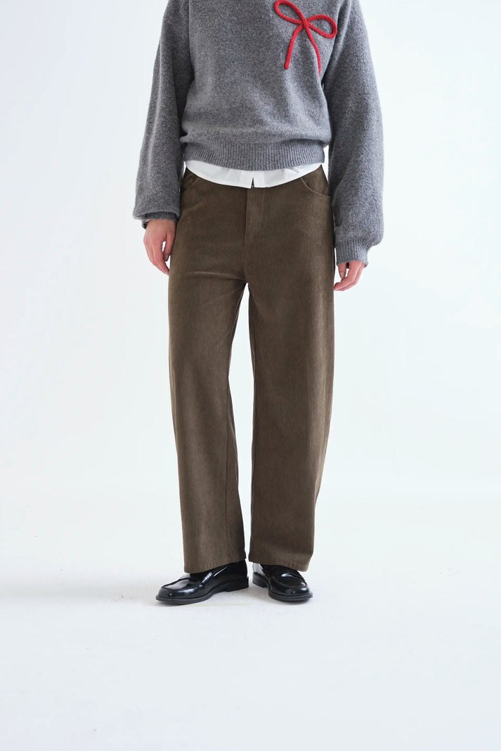 PANTALONE VELLUTO A COSTE VERDE SCURO 63C/11003 COMPANIA FANTASTICA