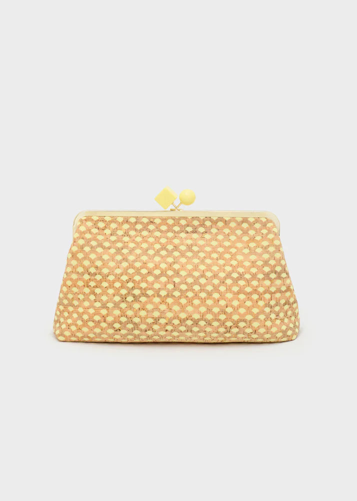 POCHETTE NADIA SUGHERO STAMPATA GIALLO NALÌ