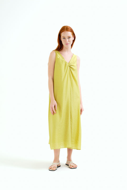 Abito lungo verde con dettaglio annodato COMPANIA FANTASTICA