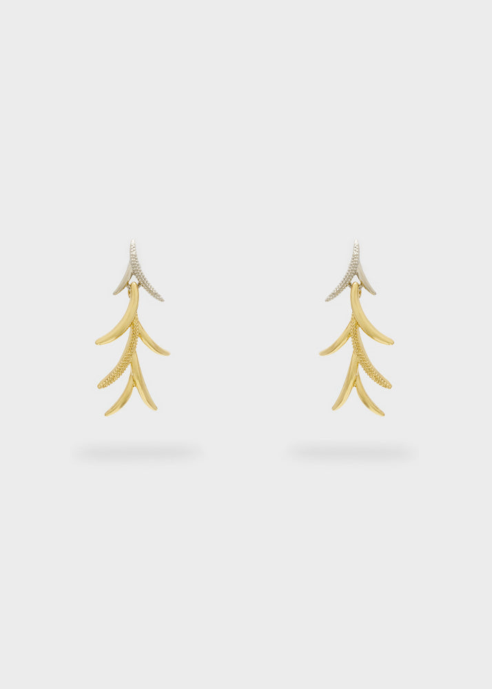 ORECCHINI TWIG PENDENTI ARGENTO/ORO NALÍ