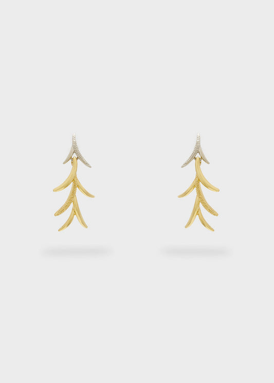 ORECCHINI TWIG PENDENTI ARGENTO/ORO NALÍ