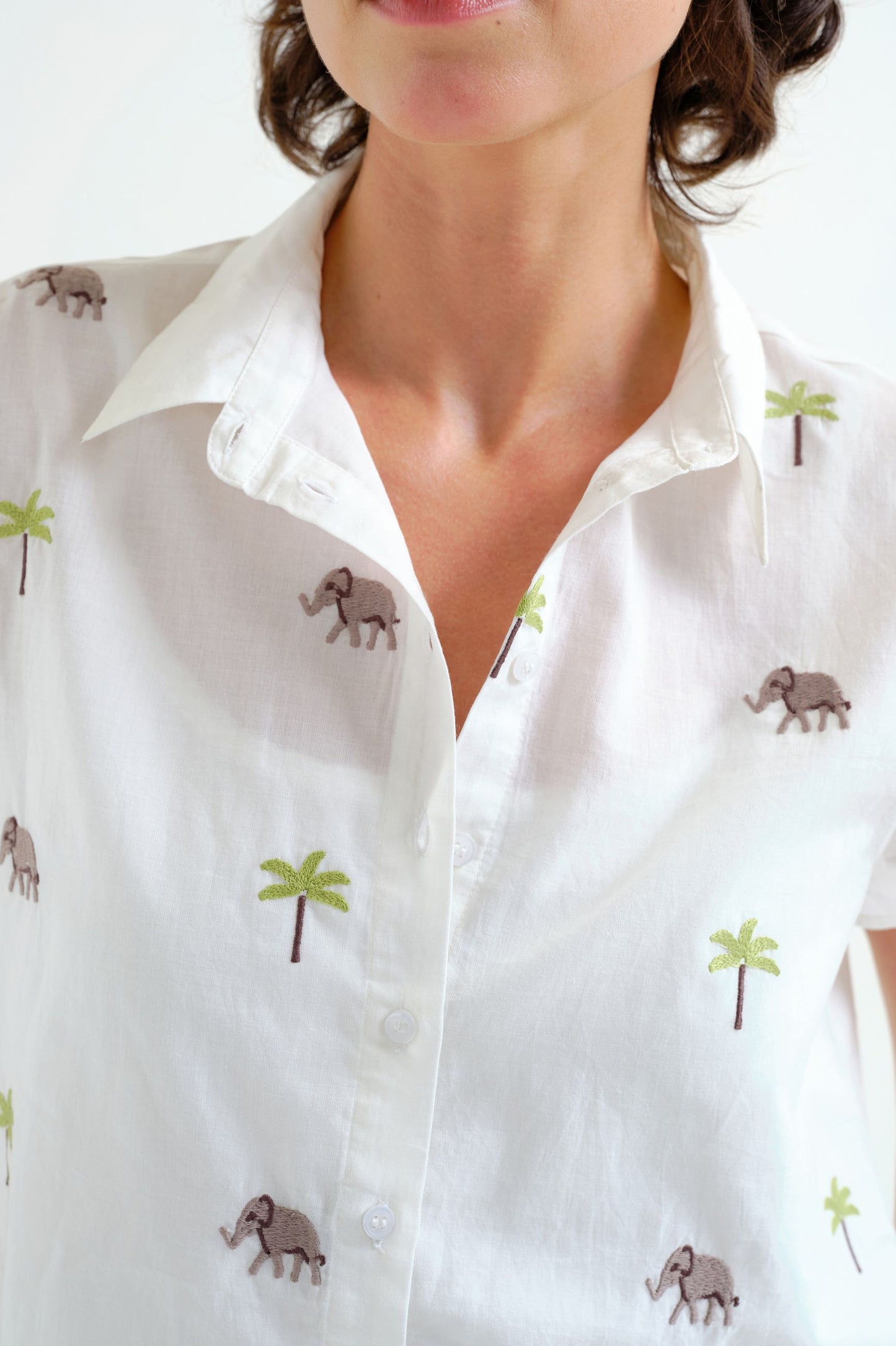 CAMICIA STAMPA PALMA E ELEFANTE COMPANIA FANTASTICA