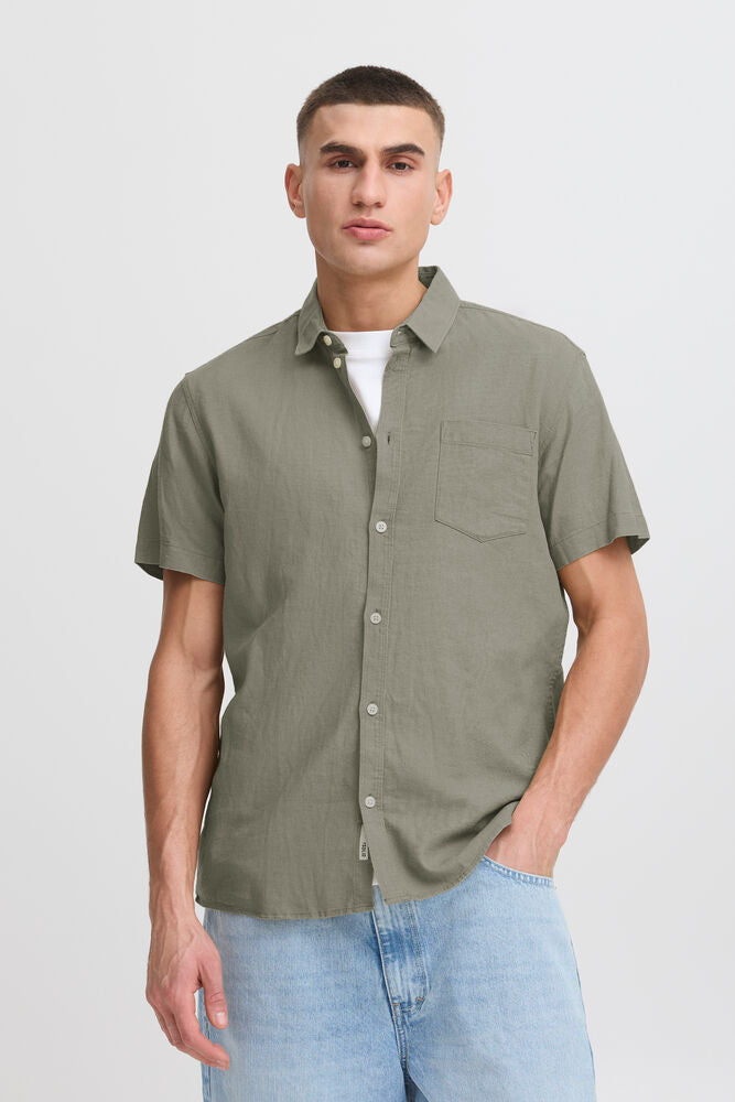 Camicia SDALLAN LAUREL GREEN MANICA CORTA SOLID