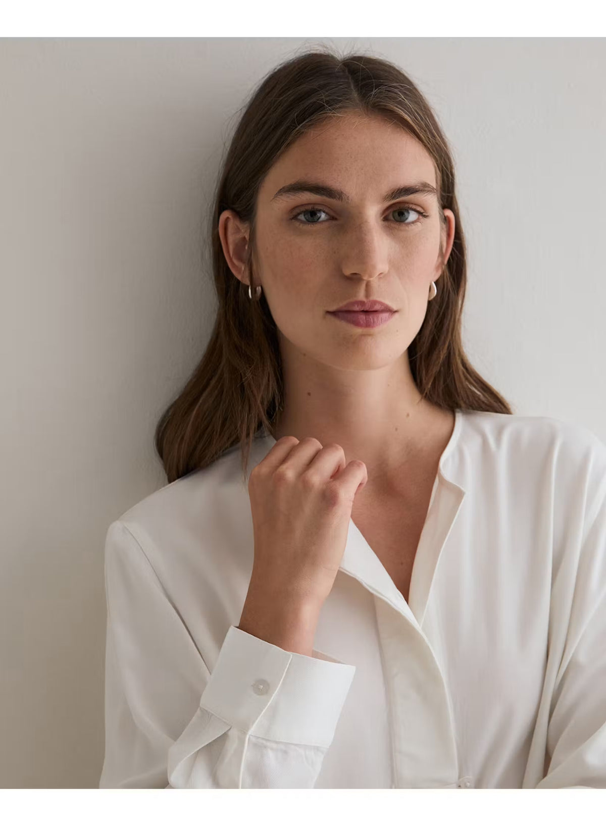 CAMICIA COLLO COREANA MINIMAL CHIC BIANCA 45160-2 YERSE