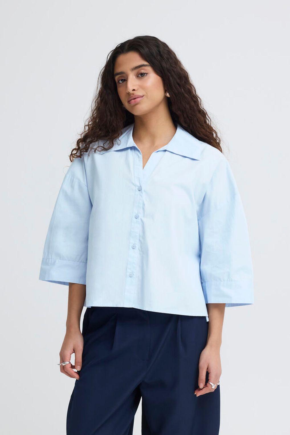 CAMICIA CROPPED IHLUANNE SH AZZURRA ICHI