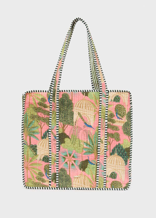 BORSA FLOWER TESSUTO PATCHWORK ROSA NALÌ