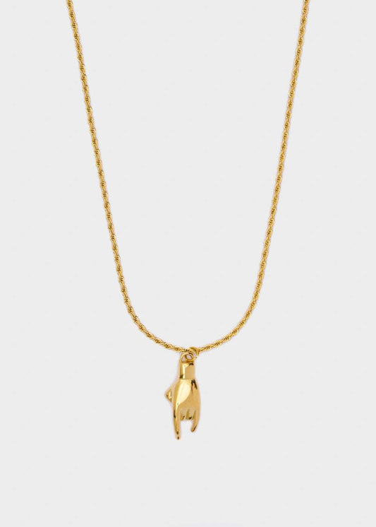 COLLANA PLAC. ORO 14 CON MANO NALÌ