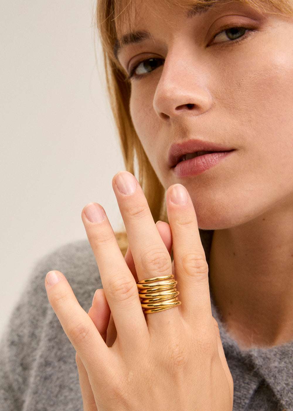 ANELLO SPRING ACC. INO. PLA. ORO 18 NALÍ