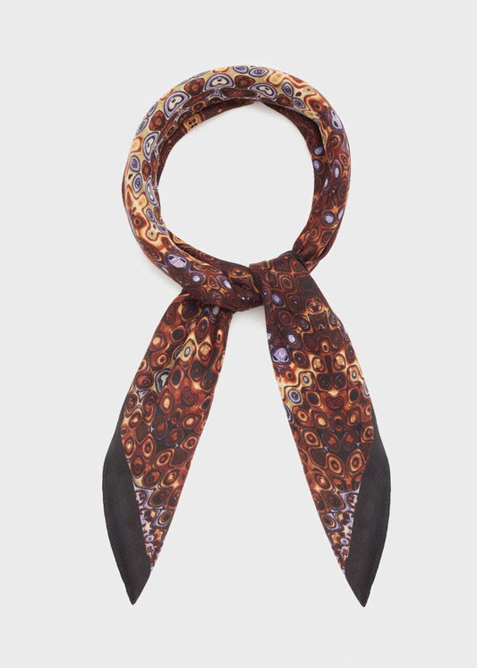 FOULARD ELISA FANTASIA MARRONE NALÍ