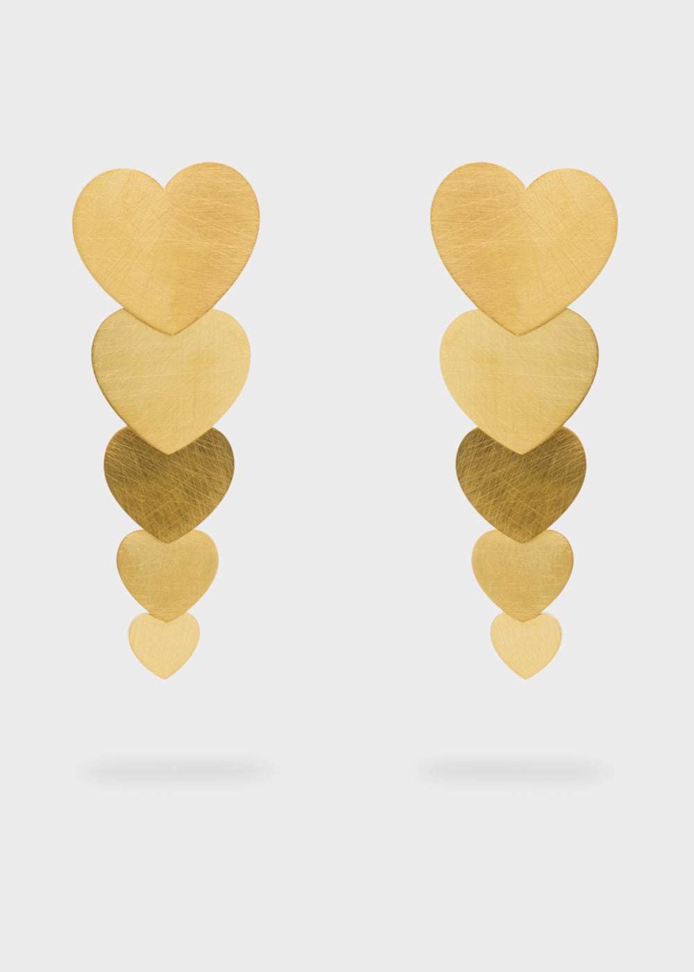 ORECCHINI LUNGHI PENDENTI CUORI ORO NALÍ