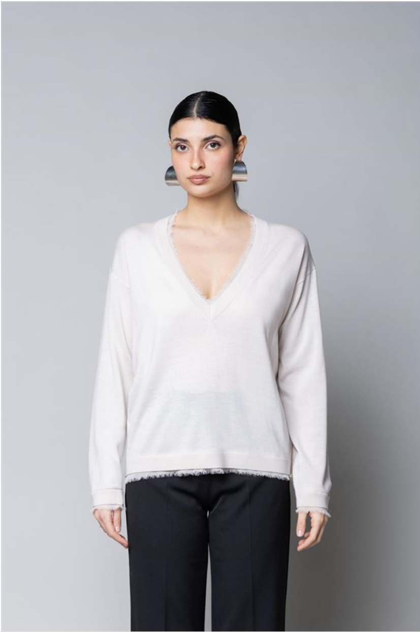 MAGLIA SCOLLO A V INTONACO KAOS