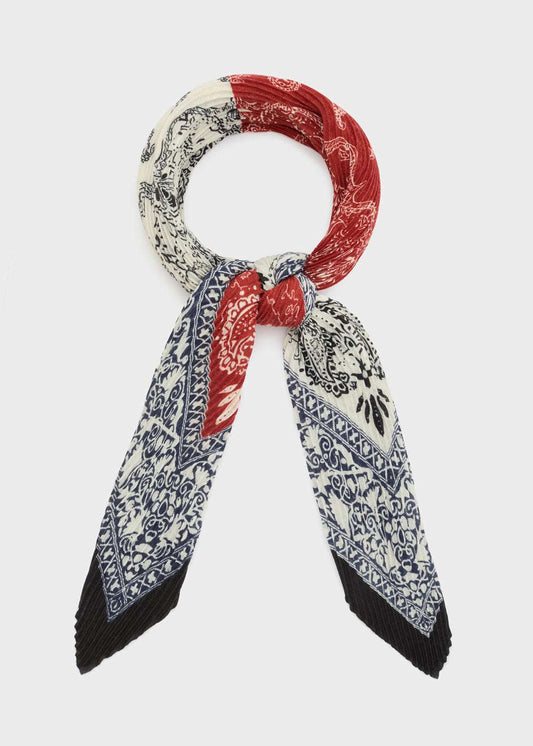 FOULARD BANDANA AMPIO PLISSE ROSSO NALÍ