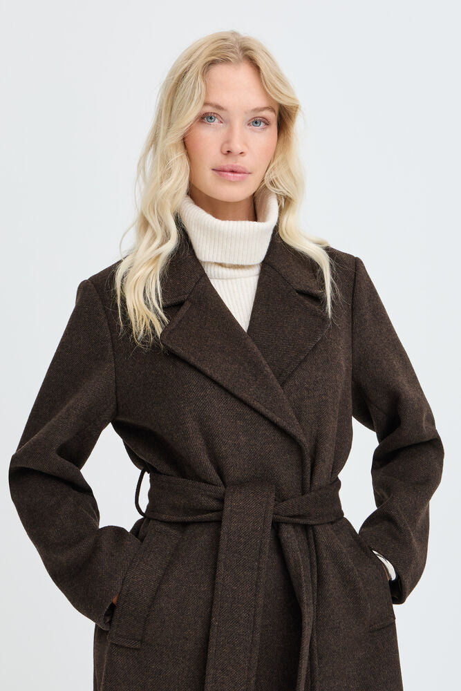 CAPPOTTO LUNGO MISTO LANA JAVA MÉLANGE BYABONNETB.YOUNG