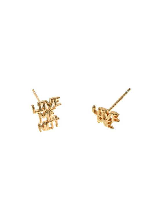ORECCHINI A LOBO LOVE PLAC. ORO 14KT NALÌ