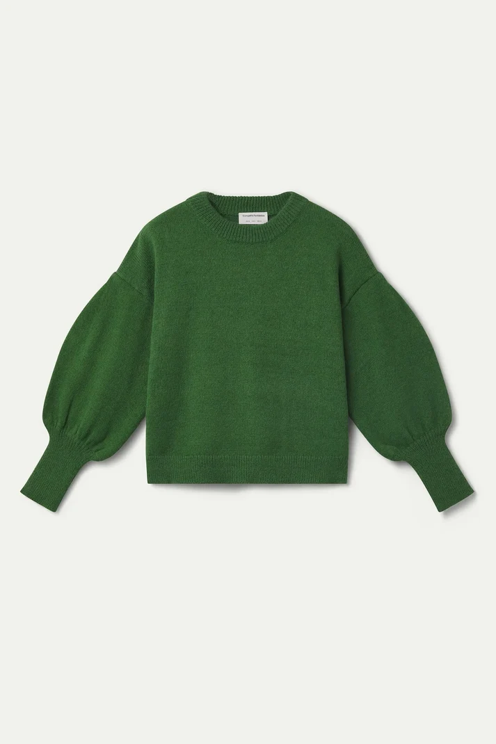 MAGLIA GIROCOLLO CON MANICHE A PALLONCINO VERDE 63C/10247 COMPANIA FANTSTICA