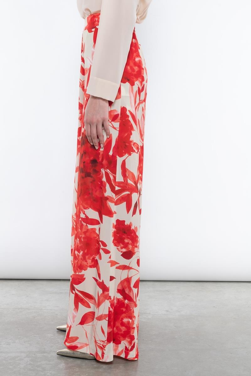 PANTALONE PALAZZO FANTASIA FLOREALE KAOS