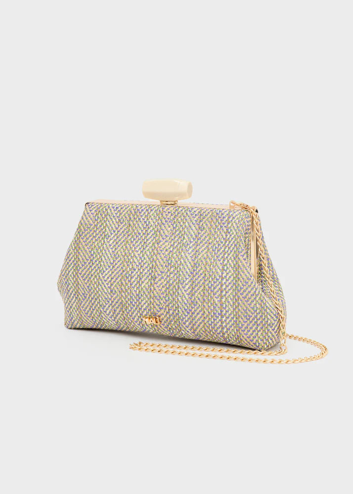 CLUTCH JULIA IN TESSUTO VIOLA NALÌ