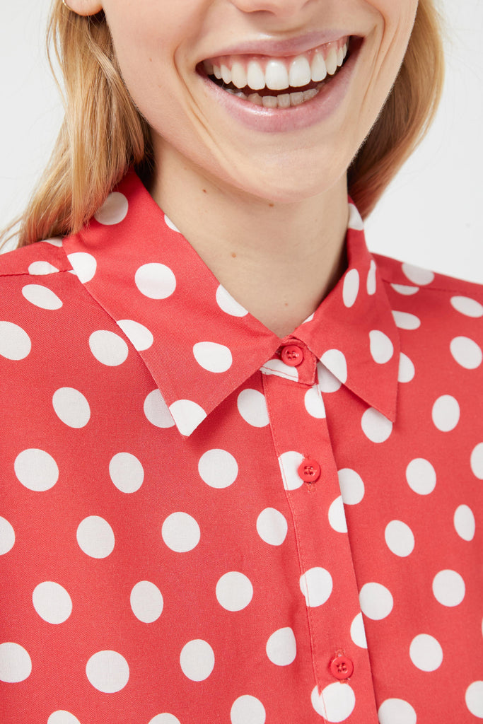 CAMICIA ROSSO A POIS COMPANIA FANTASTICA