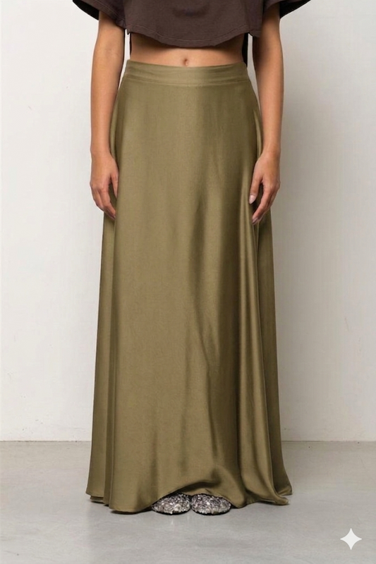 Gonna Maxi in Satin Fluido – Kaos Jeans