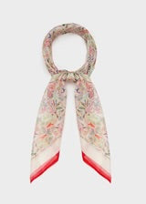 FOULARD FANTASIA  CON BORDINO ROSSO NALÍ